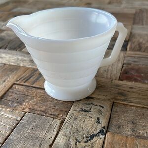 Hazel Atlas Vintage Moderntone Platonite White Creamer Pitcher